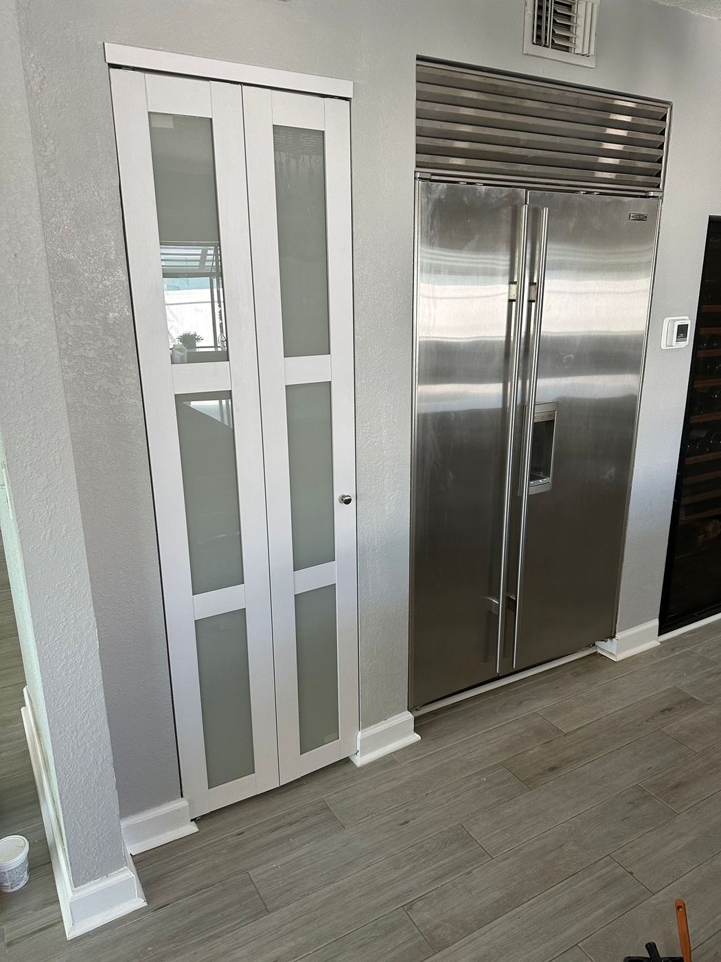 Glass-panel pantry door