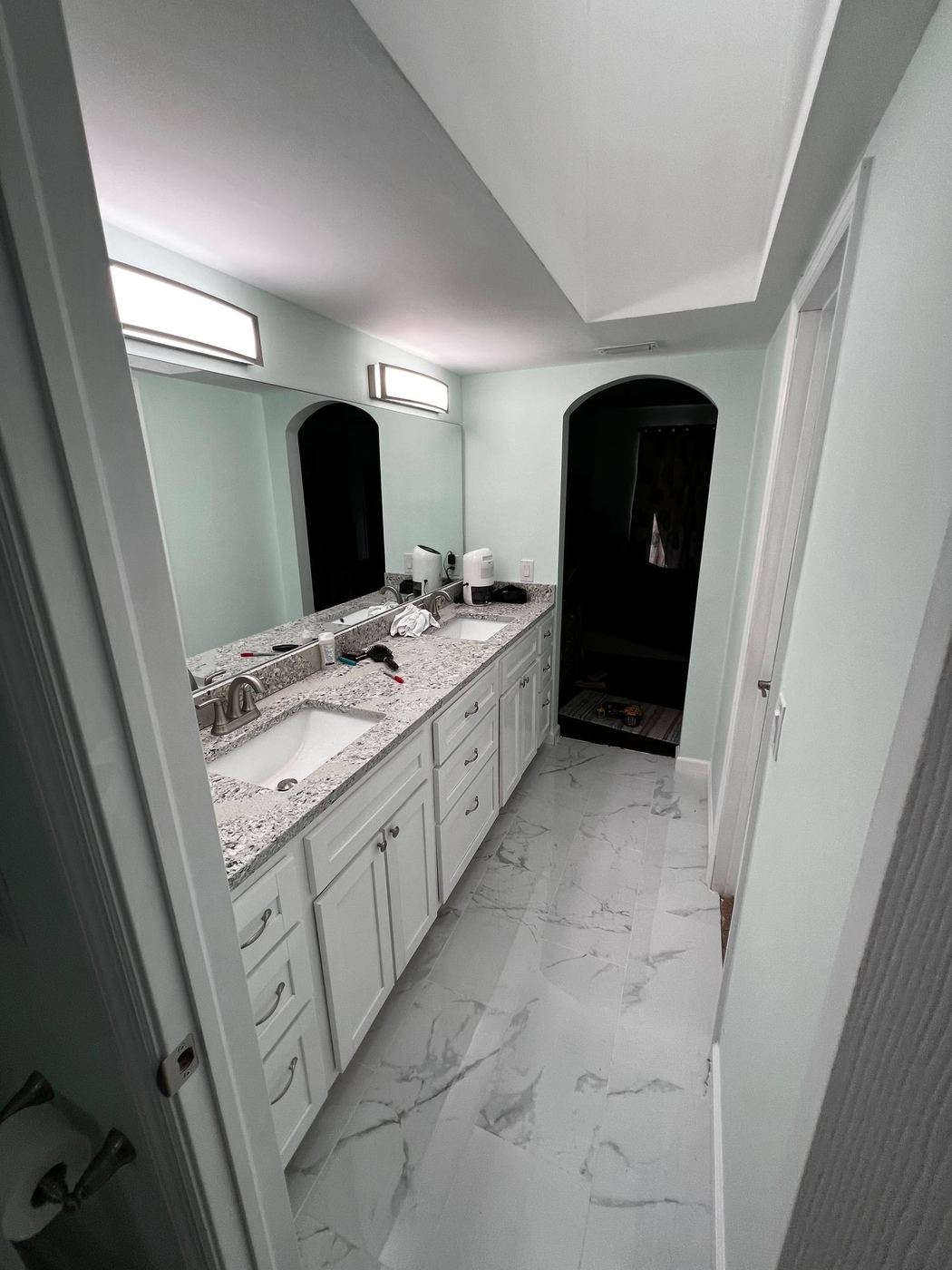 Double vanity bathroom remodel